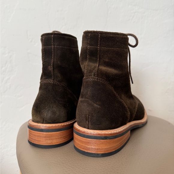 Nisolo Dark Brown Suede Lace-Up Boots - Picture 3 of 5